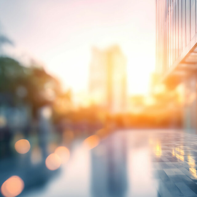 Commercial Building Landscape. Blur Background for Business. High quality